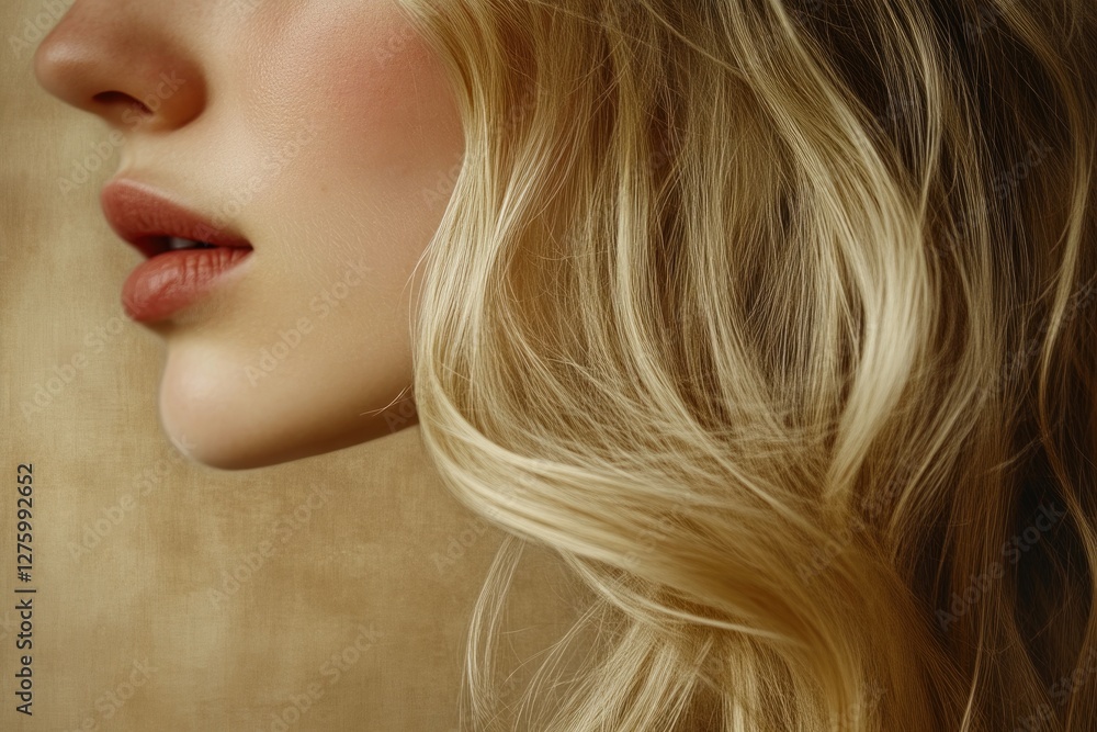 Soft blonde hair with smooth shine texture Soft blonde hair with smooth shine texture