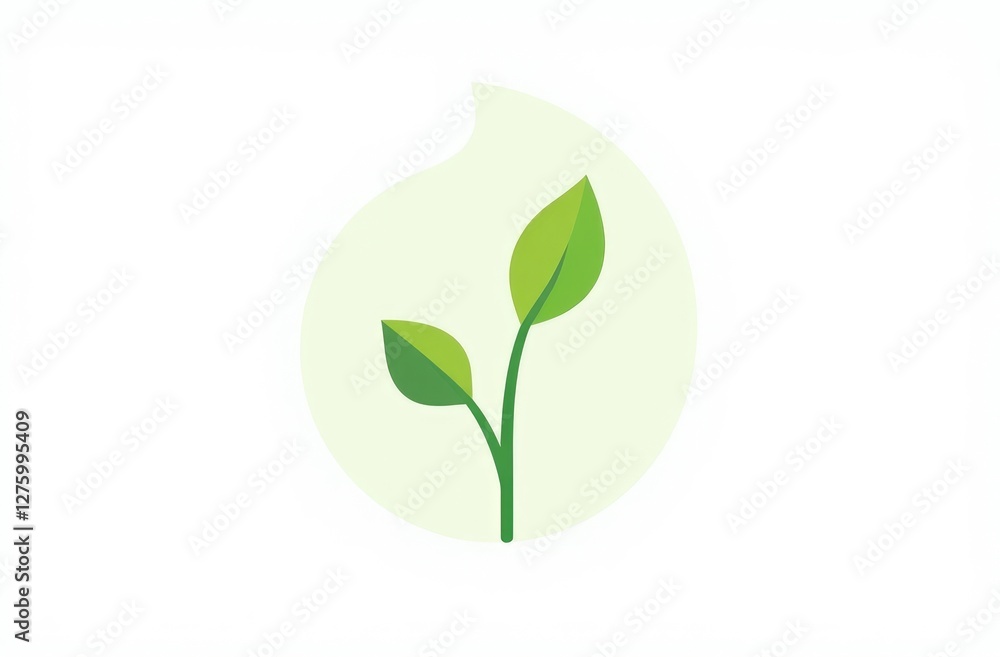 This logo features a green sprout symbolizing the journey of growth, renewal, and healthy eating, embodying eco-friendly values and future potential This logo features a green sprout symbolizing the journey of growth, renewal, and healthy eating, embodying eco-friendly values and future potential