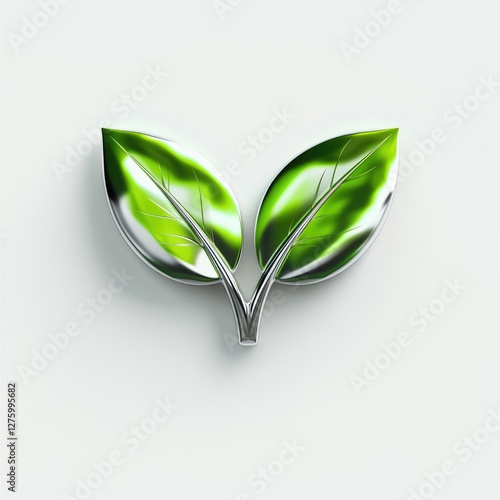 Vibrant sprout logo highlights themes of growth, renewal, and healthy eating. It captures the essence of new beginnings and eco-consciousness photo