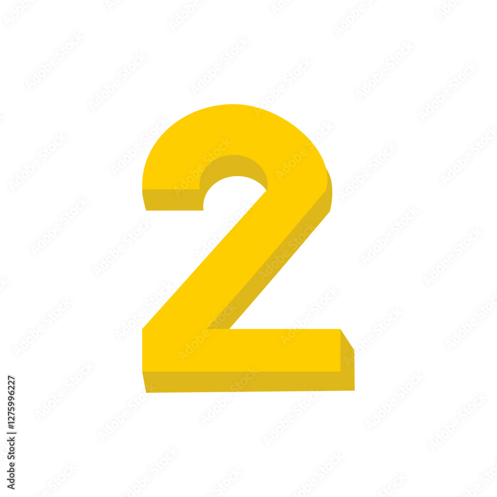 3d golden number 2 icon vector graphic design 3d golden number 2 icon vector graphic design