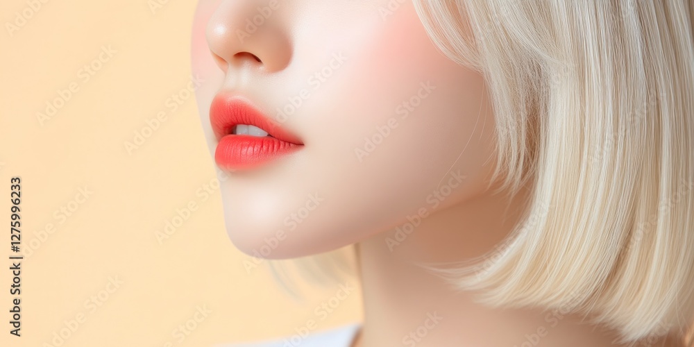 Blonde Hair Texture Close-Up Detail Blonde Hair Texture Close-Up Detail
