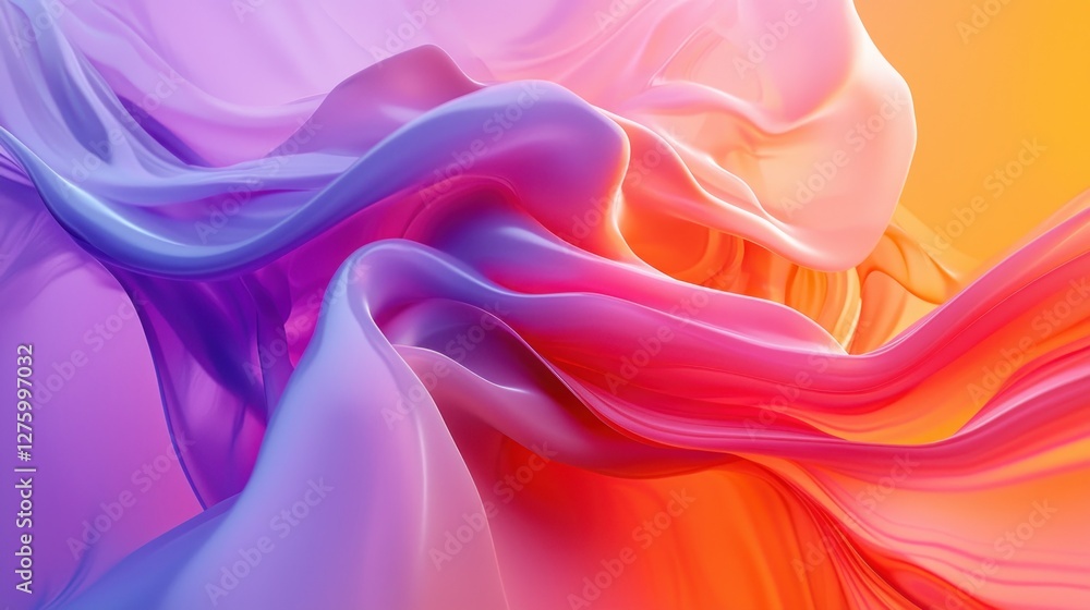 Obraz premium Abstract Colorful Swirling Fabric: A Vivid Symphony of Hues
