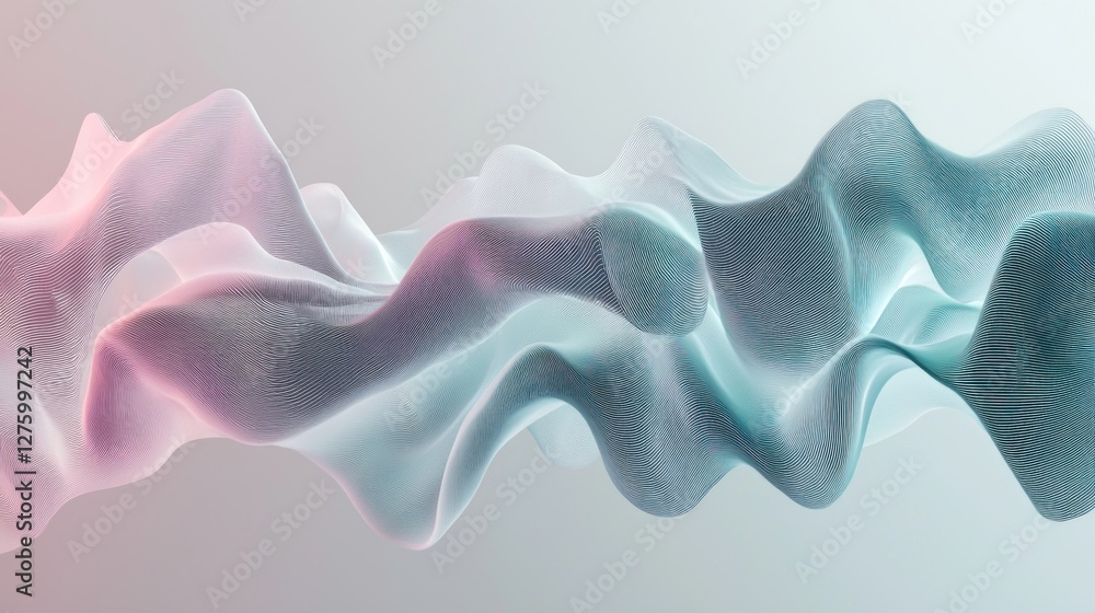 Fototapeta premium Abstract Pastel Wave Flowing Design