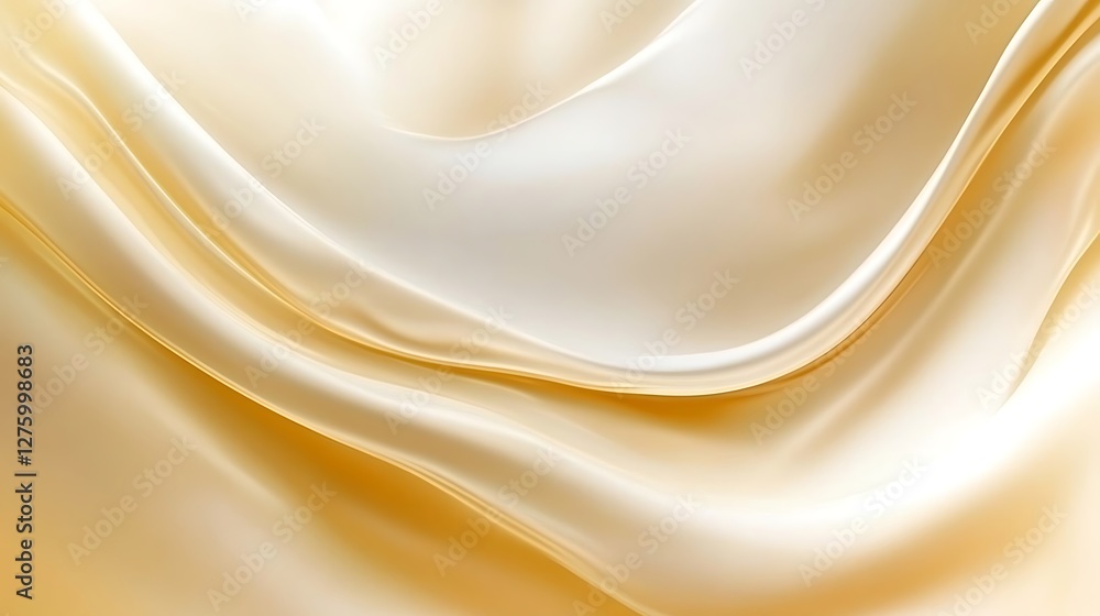 Obraz premium Golden silk waves, elegant drape, background