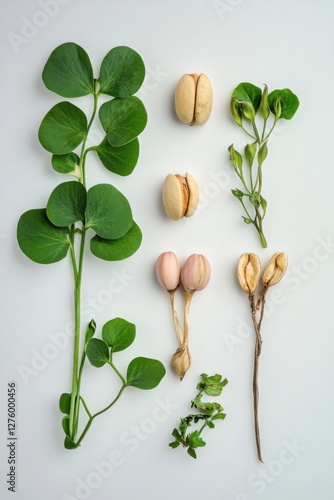 Exploring the various parts of the Arachis hypogaea plant and its unique growth stages photo