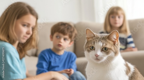 Family conflict in the living room, a debate about spending priorities. Featuring emotional tension and disagreement