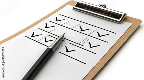 Wallpaper Mural Checklist on Clipboard with Pen: Organization and Productivity Torontodigital.ca