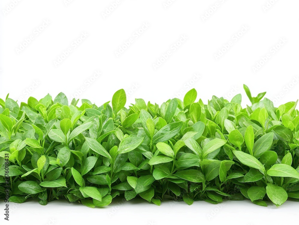 Obraz premium Lush Green Foliage Border, Vibrant Spring Leaves.