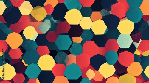 abstract colorful hexagon pattern background
