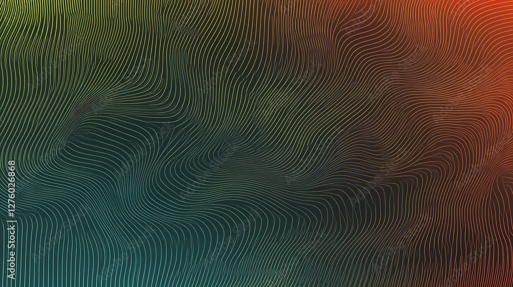 Fototapeta premium Abstract wavy lines, gradient background