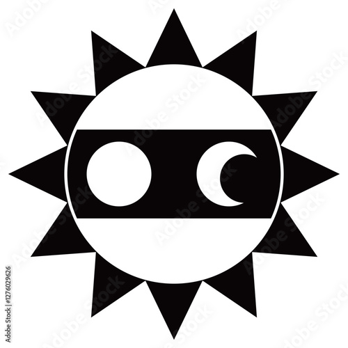 家紋です。太陽内に月と星です。