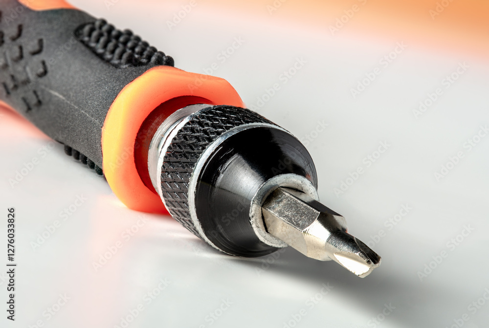 Detail of tri-point screwdriver Detail of tri-point screwdriver