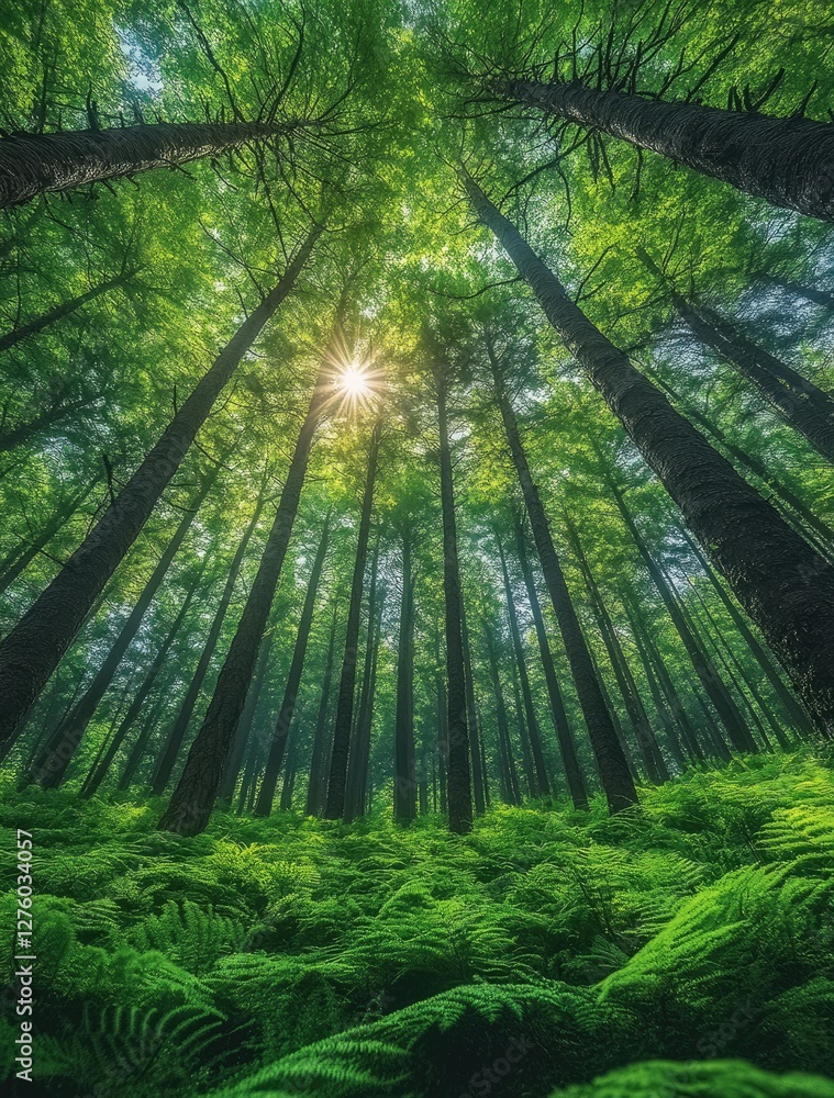 A cinematic still of tall trees towering over the camera, on a foggy and sunny day, with a low-angle shot, muted colors, and a beautiful composition. --ar 97:127 --stylize 750 --v 6.1 Job ID: 89d33fb5 A cinematic still of tall trees towering over the camera, on a foggy and sunny day, with a low-angle shot, muted colors, and a beautiful composition. --ar 97:127 --stylize 750 --v 6.1 Job ID: 89d33fb5