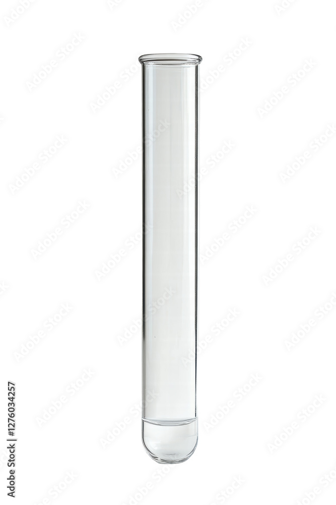 Isolated Test Tube with Small Amount of Liquid Isolated Test Tube with Small Amount of Liquid