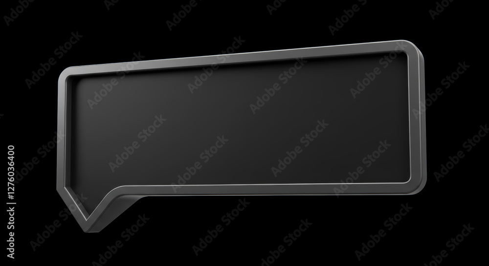 3d render banner on black background 3d render banner on black background