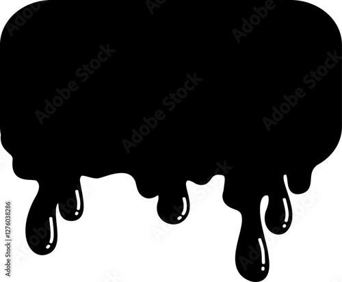 Hand drawn splash slime bubbles drops frame banner border background 