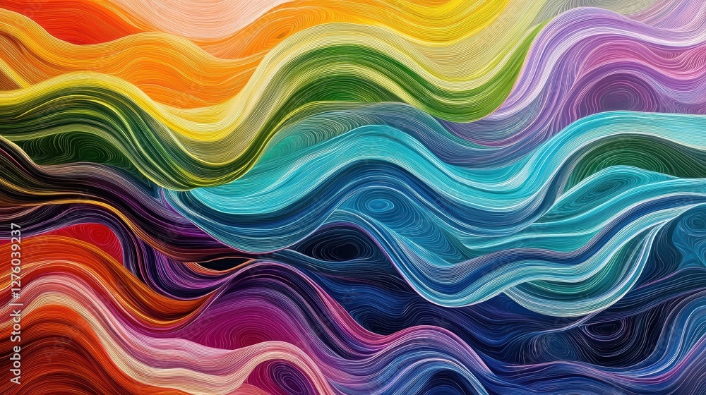 Fototapeta premium colorful abstract wave pattern background