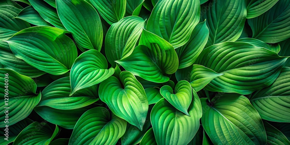 Fototapeta premium Abstract Mocha Mousse Hosta Leaf Background - Green Nature Texture