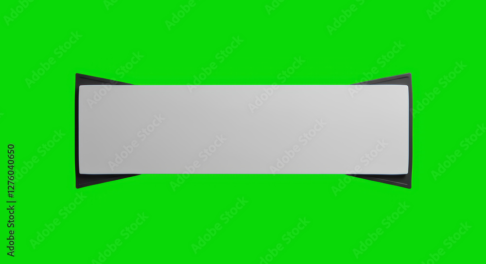 3d render banner on chromakey 3d render banner on chromakey