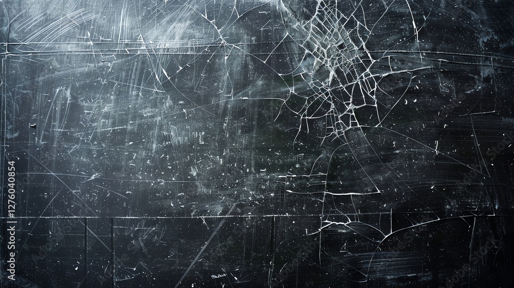 Fototapeta premium A dark, textured surface with a spiderweb pattern.