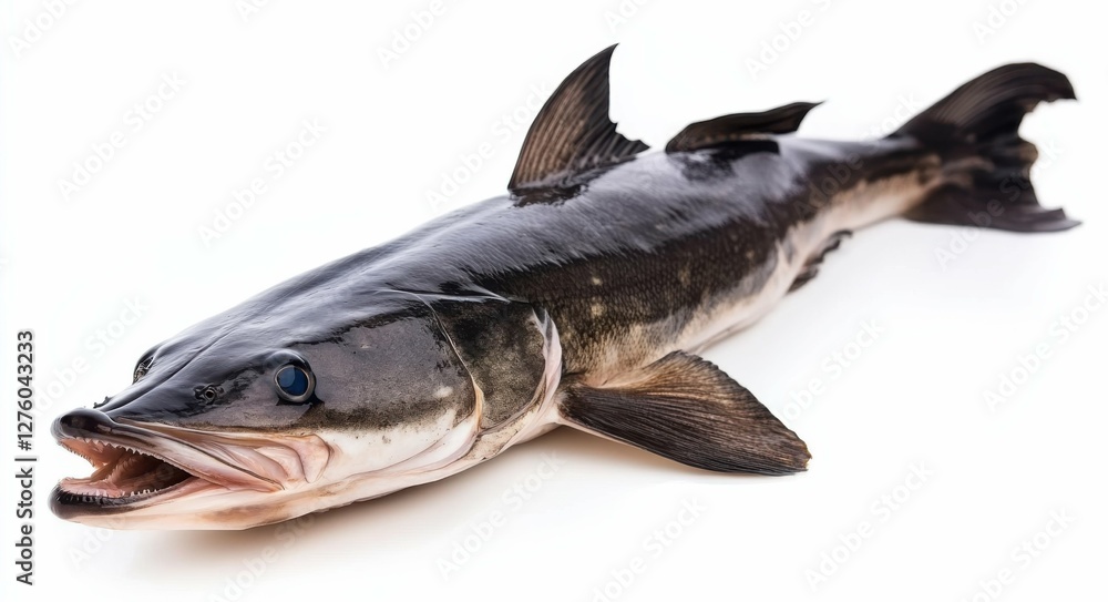 Cobia Fish - Fresh Raw Seafood, Isolated on White Background Cobia Fish - Fresh Raw Seafood, Isolated on White Background