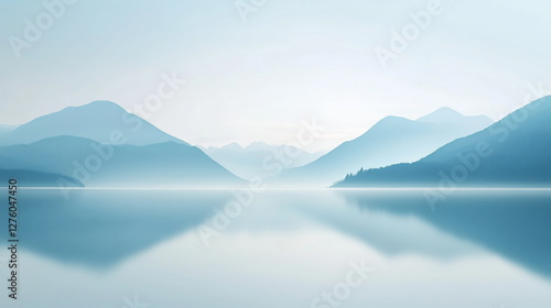 mountain landscape with lake