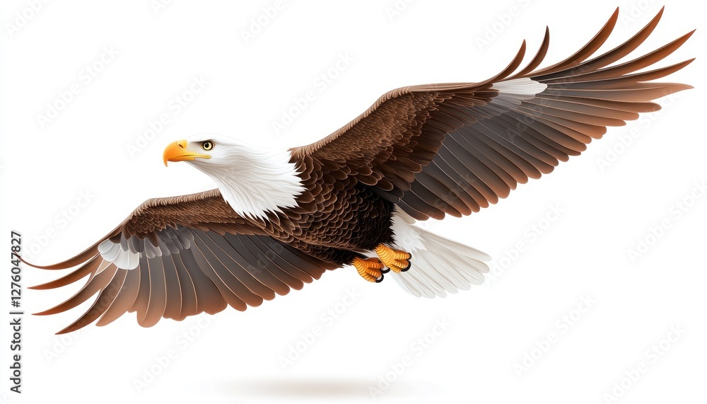 Obraz premium Majestic Bald Eagle in Flight Stunning Wildlife Image