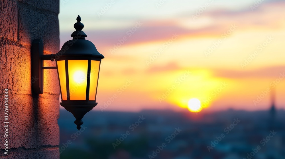 Sunset Glow Warm Wall Lamp - Serene sunset view, warm lamplight, city skyline, peaceful ambiance, cozy evening. Symbolizing tranquility, hope, urban beauty, warmth, and the passage of time Sunset Glow Warm Wall Lamp - Serene sunset view, warm lamplight, city skyline, peaceful ambiance, cozy evening. Symbolizing tranquility, hope, urban beauty, warmth, and the passage of time