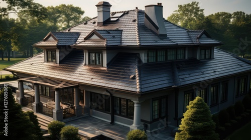 Wallpaper Mural mansion house tile roof Torontodigital.ca