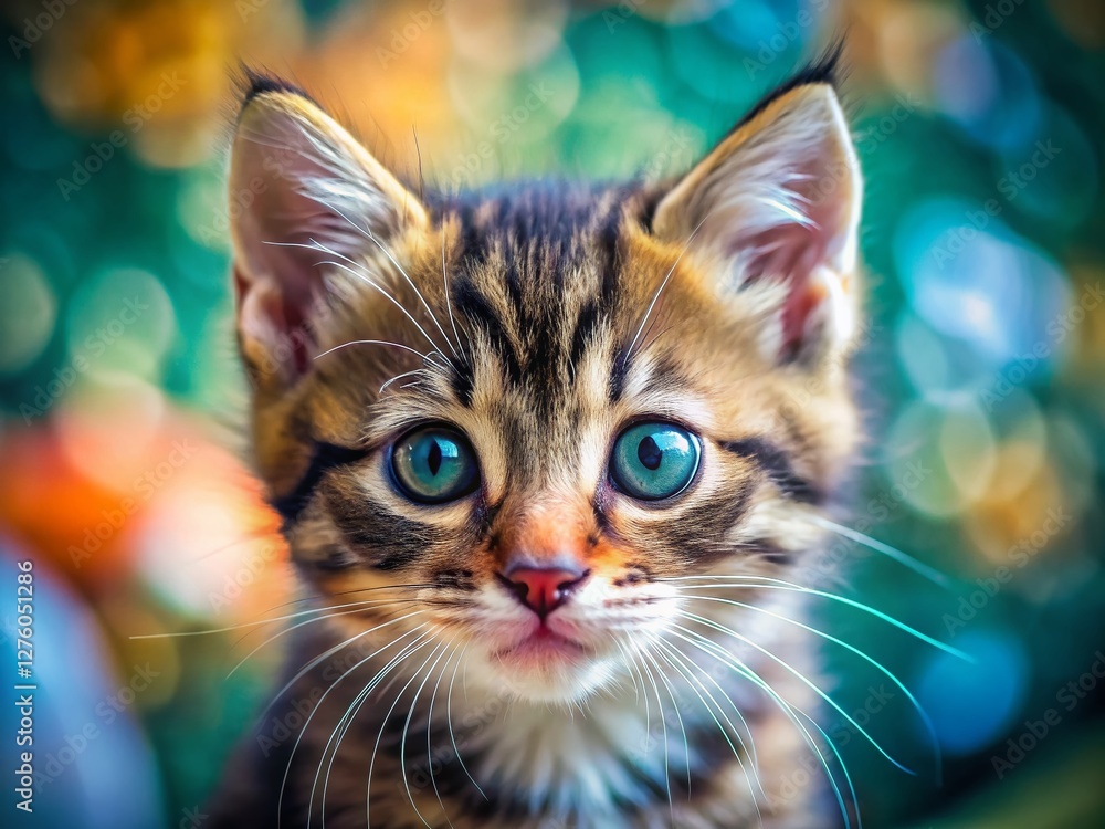 Adorable Kitten Close-Up: Macro Photography of Charming Feline Expressions Adorable Kitten Close-Up: Macro Photography of Charming Feline Expressions