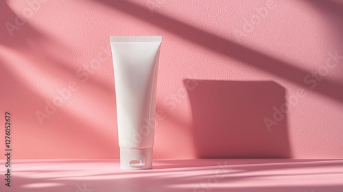 Wallpaper Mural Minimalist skincare product with soft pink shadows Torontodigital.ca