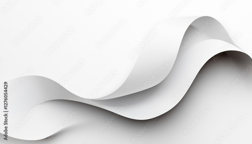 Obraz premium Abstract White Wave Background Design Image