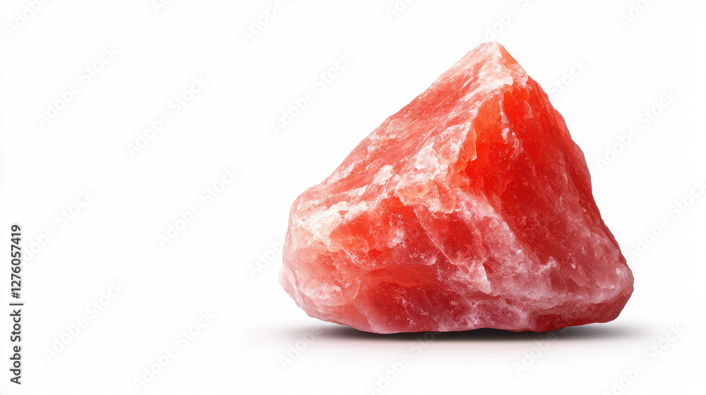 Himalayan salt rock in vibrant red color, perfect for decor or wellness Himalayan salt rock in vibrant red color, perfect for decor or wellness