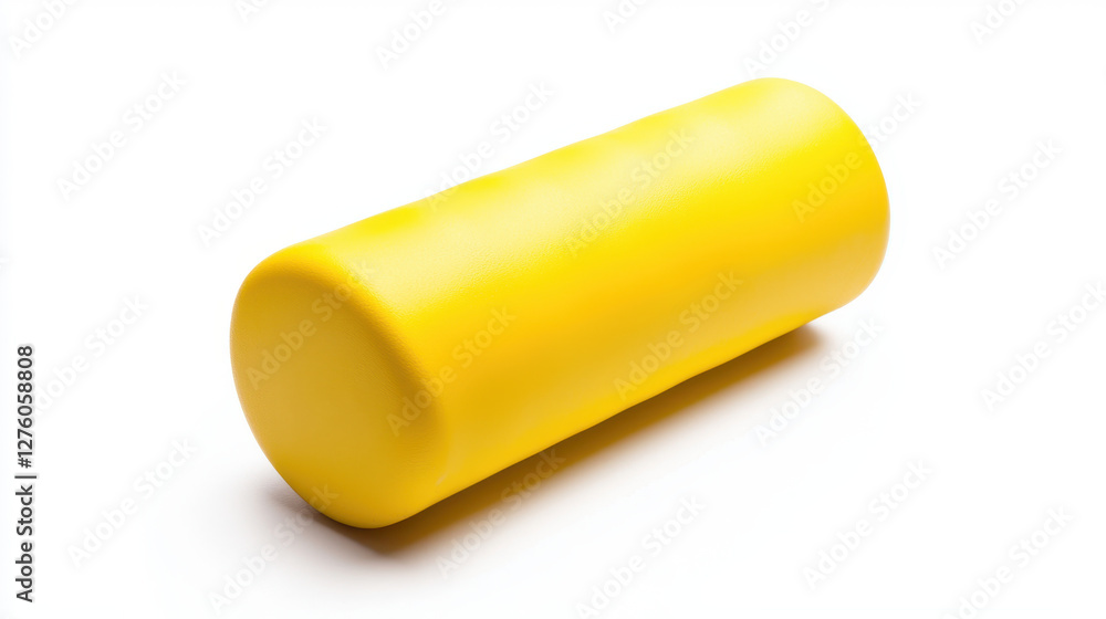 Yellow foam roller for massage and physical therapy, ideal for muscle relief Yellow foam roller for massage and physical therapy, ideal for muscle relief