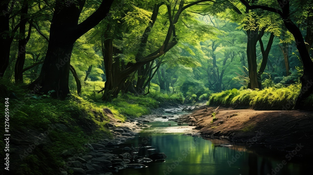 Naklejka premium trees background blue green