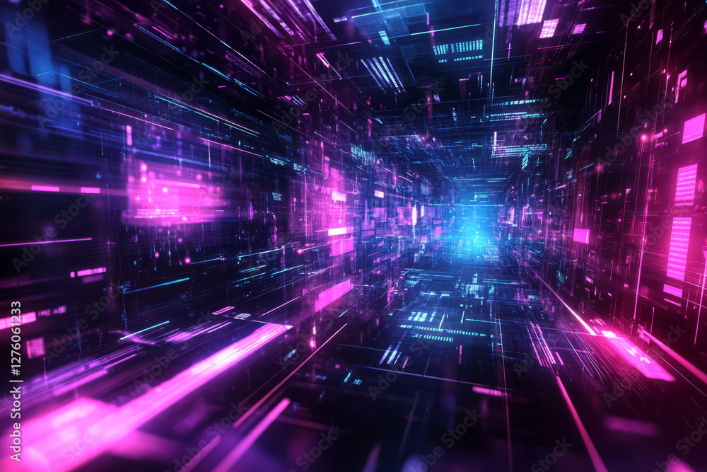 A holographic user interface background with floating digital elements, sharp neon edges, and deep space reflections. A holographic user interface background with floating digital elements, sharp neon edges, and deep space reflections.