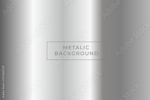 Silver Metallic Background Design Template