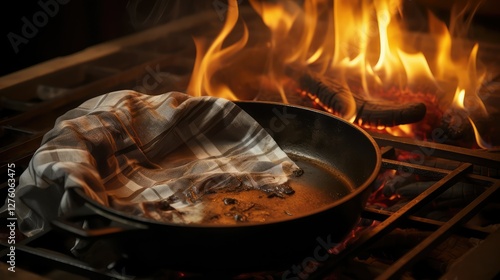 stovetop pan fire