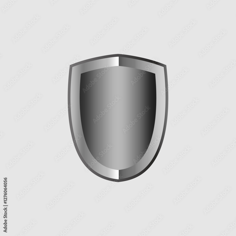 Vector Stock Empty Silver Shield Vector Illustration Vector Stock Empty Silver Shield Vector Illustration