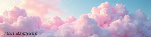Pastel hues blend into a soft cotton candy cloud, soft, delicate