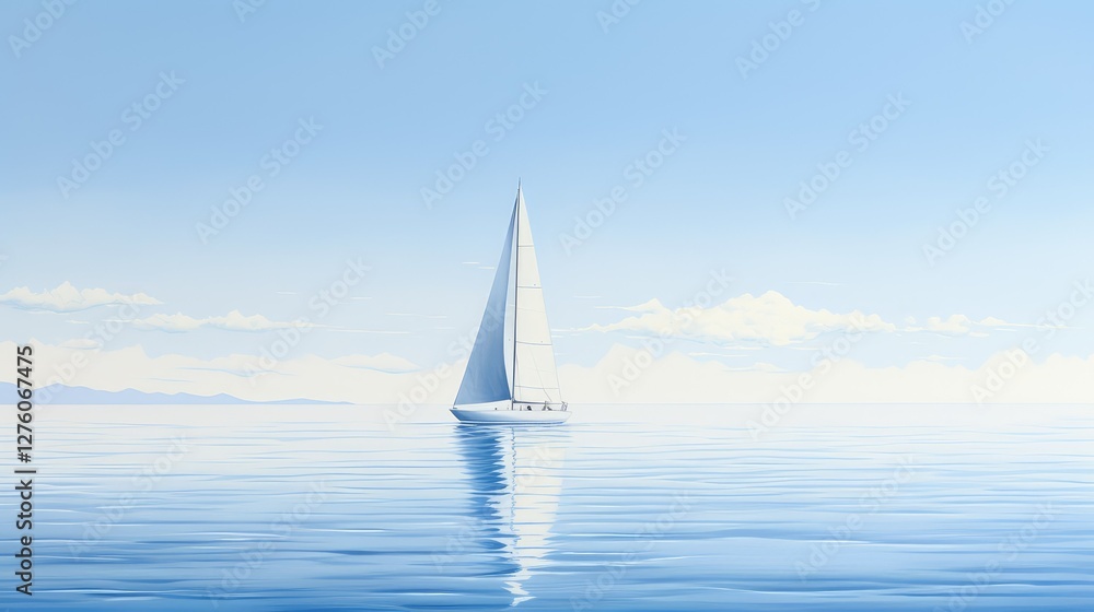 Obraz premium horizon water white
