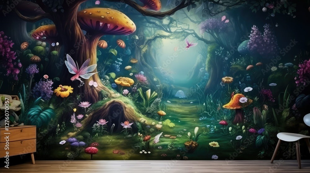 Obraz premium unicorns wall mural