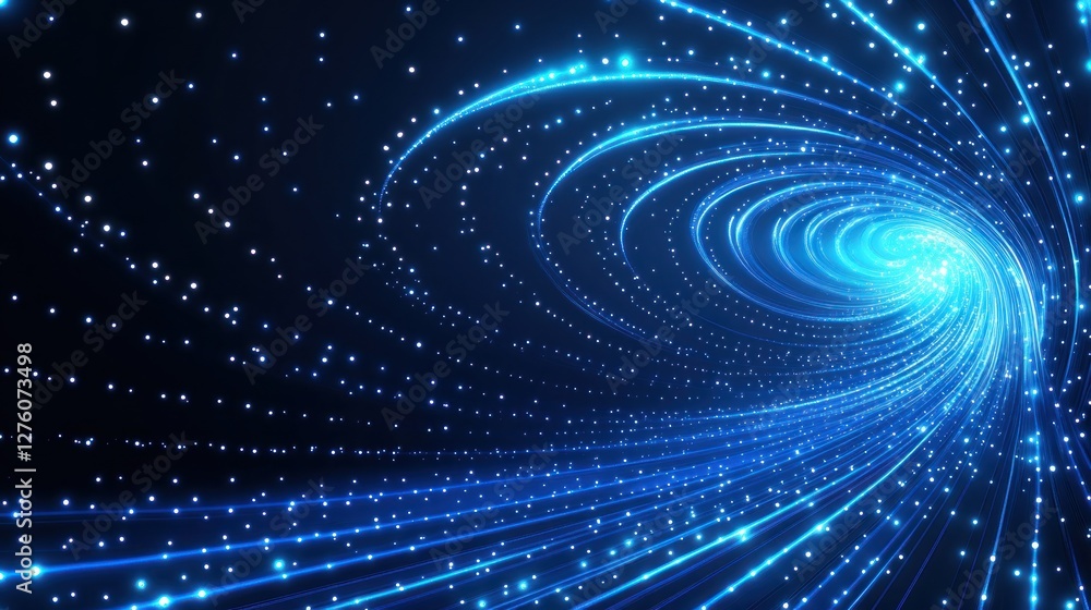 Obraz premium Stunning Blue Light Spiral Abstract Background Image