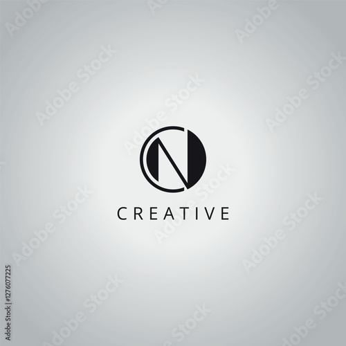 CN NC Creative Minimal Business Letter Logo Design Vector Icon Symbol.