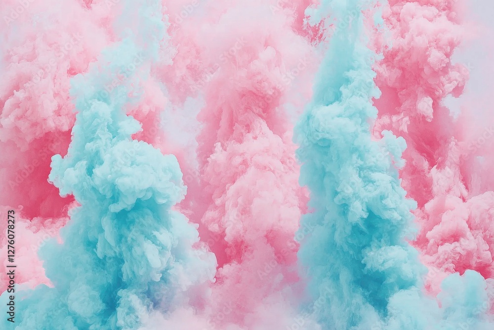 Colorful Smoke Bombs Creating Whimsical Artistic Background Scene Colorful Smoke Bombs Creating Whimsical Artistic Background Scene