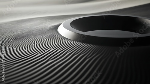 Desert bowl, abstract lines, sand texture