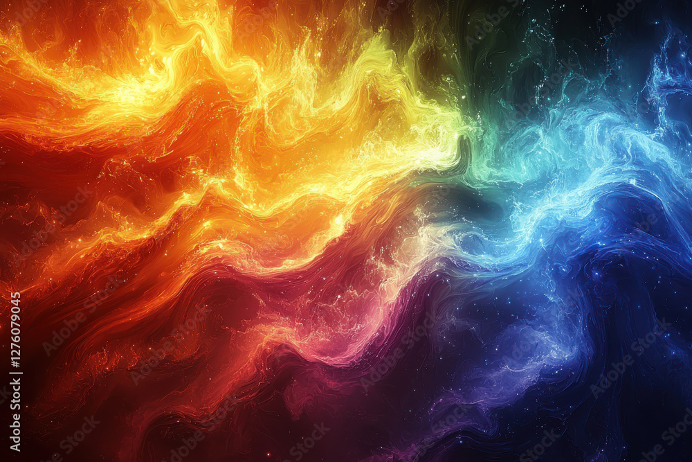 vibrant explosion of swirling colors, blending warm and cool tones, creates mesmerizing visual experience vibrant explosion of swirling colors, blending warm and cool tones, creates mesmerizing visual experience