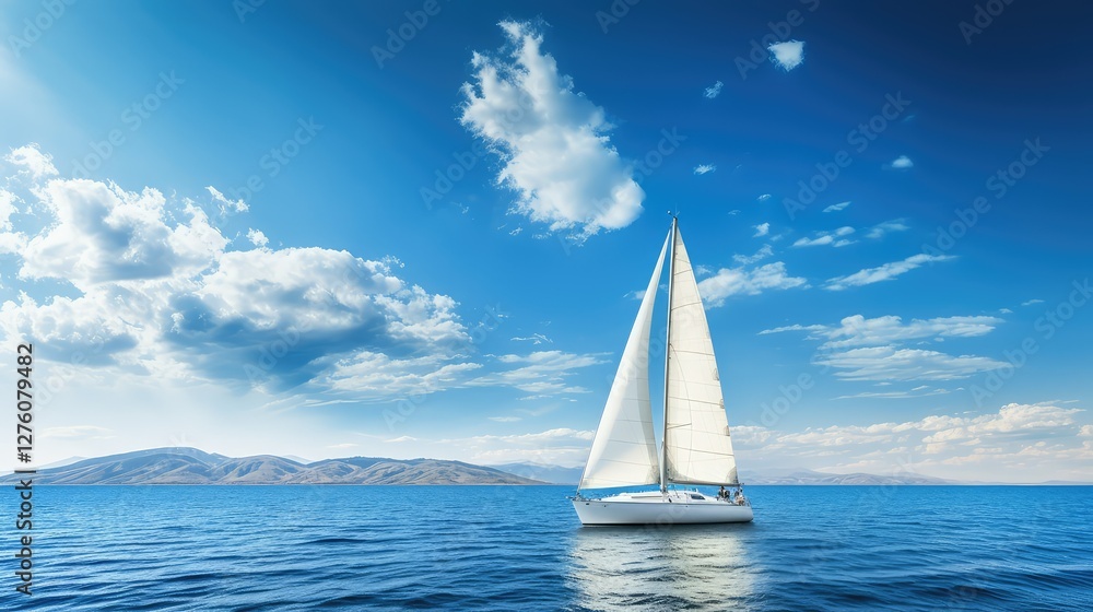Obraz premium sea white and blue background