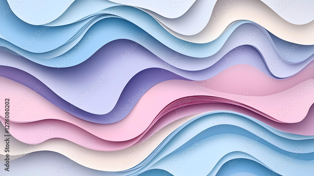 Abstract Pastel Wave Layers Background Design Illustration Abstract Pastel Wave Layers Background Design Illustration