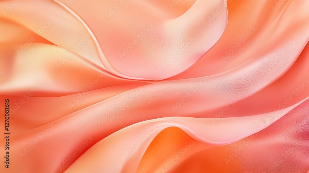 Peach Silk Fabric Texture Abstract Background Image Peach Silk Fabric Texture Abstract Background Image